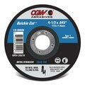 Cgw Abrasives Quickie Cut Quickie Cut Straight Rigid Cut-Off Wheel, 6 in Dia x 0.04 in THK, 7/8 in Center Hole, 60 45012